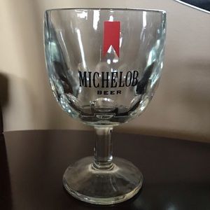 Vintage 1970s Pressed Glass Michelob Beer Schooner